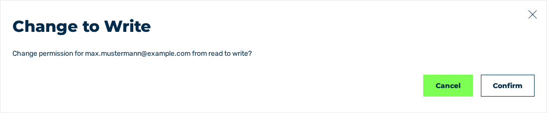 Dialog Change to Write